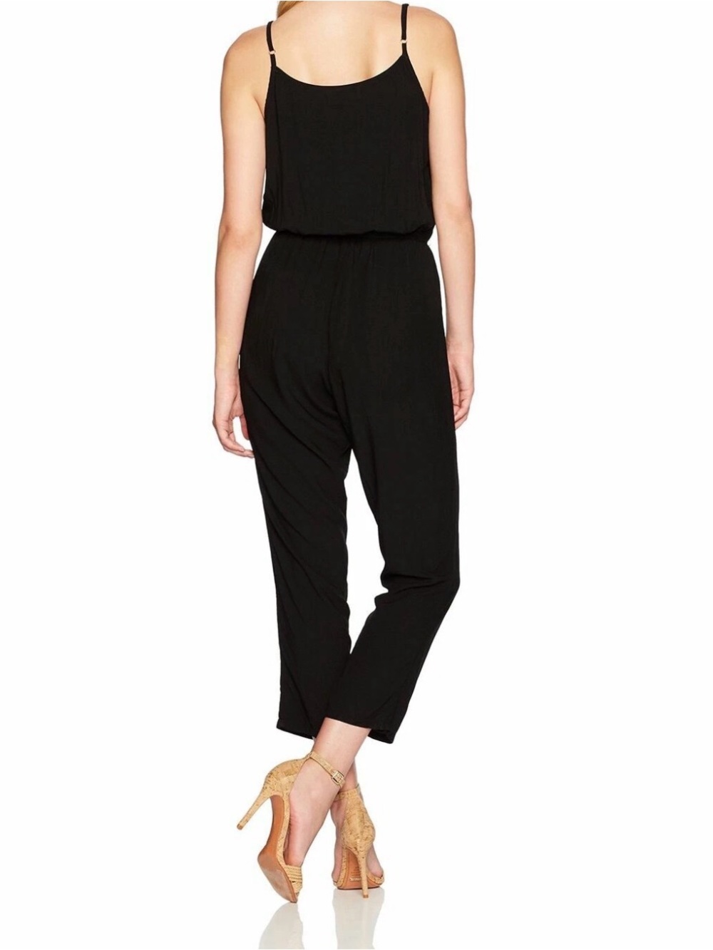 Michael Stars Women's Modern Rayon Surplice Jumpsuit Black S. Please read - Picture 2 of 12